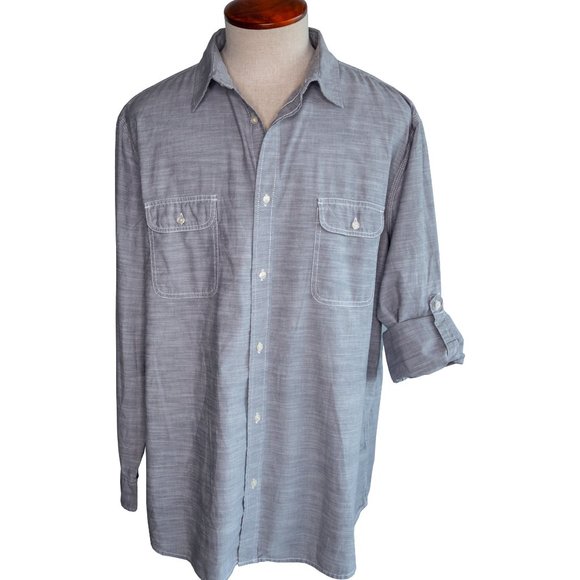 Sonoma Other - Sonoma XXL Dress Shirt Heather Gray Roll Sleeves